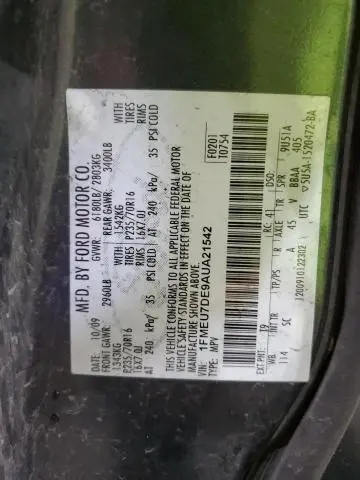 2010 FORD EXPLORER XLT  