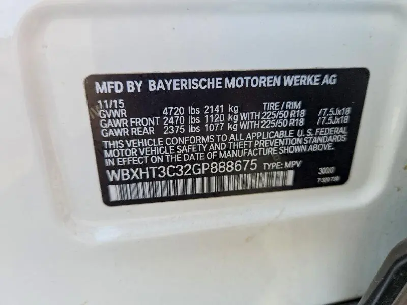 2016 BMW X1 XDRIVE28I  