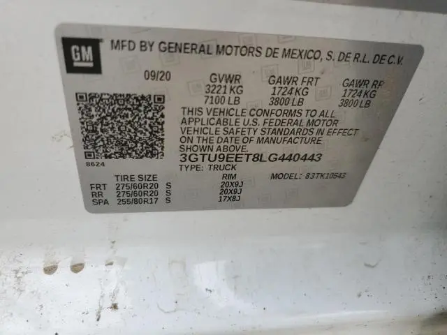 2020 GMC SIERRA K1500 AT4  