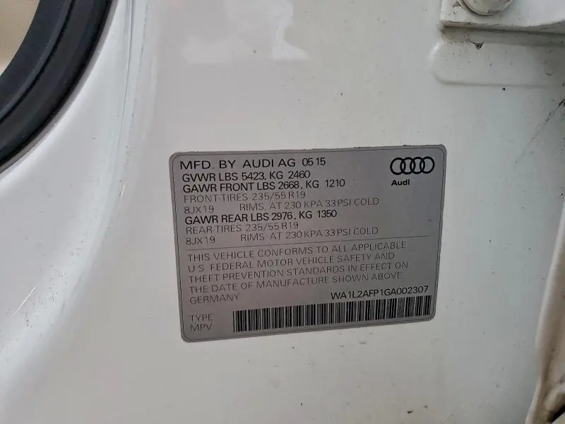 2016 AUDI Q5 PREMIUM PLUS  