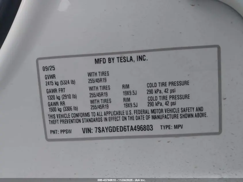 2026 TESLA MODEL Y LONG RANGE DUAL MOTOR ALL-WHEEL DRIVE
