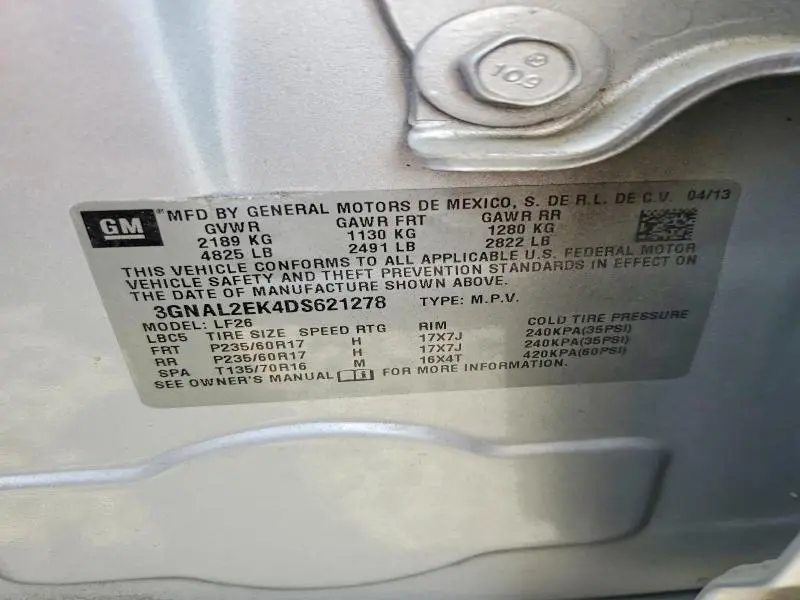 2013 CHEVROLET CAPTIVA LS  
