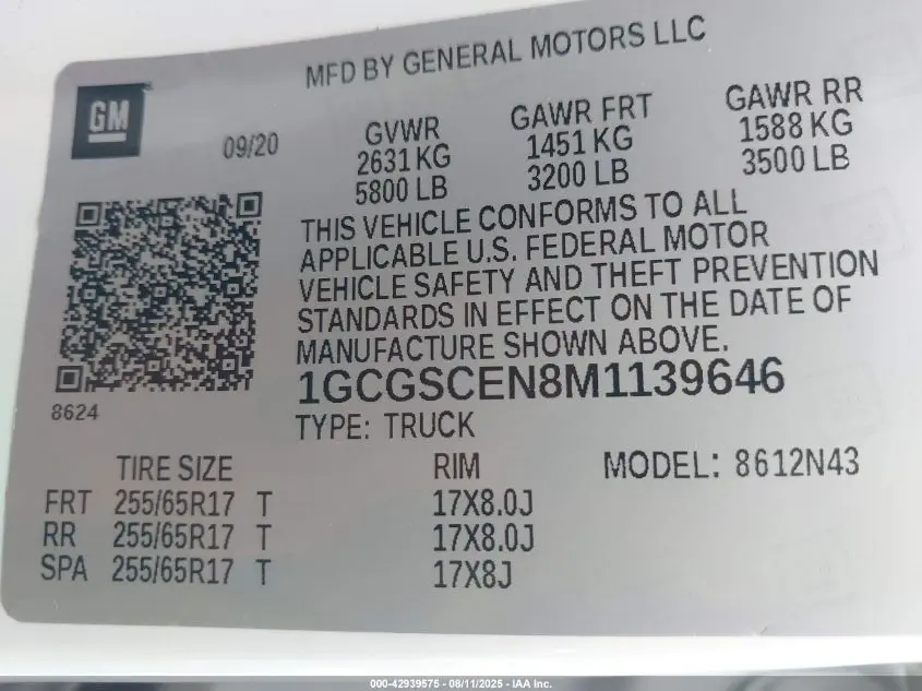 2021 CHEVROLET COLORADO 2WD  SHORT BOX LT