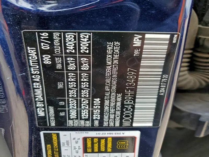 2017 MERCEDES-BENZ GLC 300  