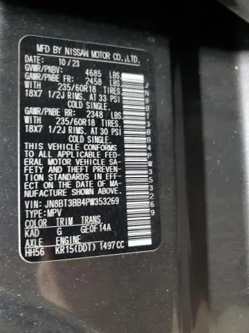 2023 NISSAN ROGUE SV  