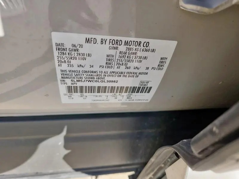 2020 LINCOLN AVIATOR RESERVE  