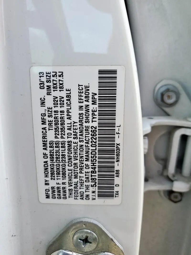 2013 ACURA RDX TECHNOLOGY  