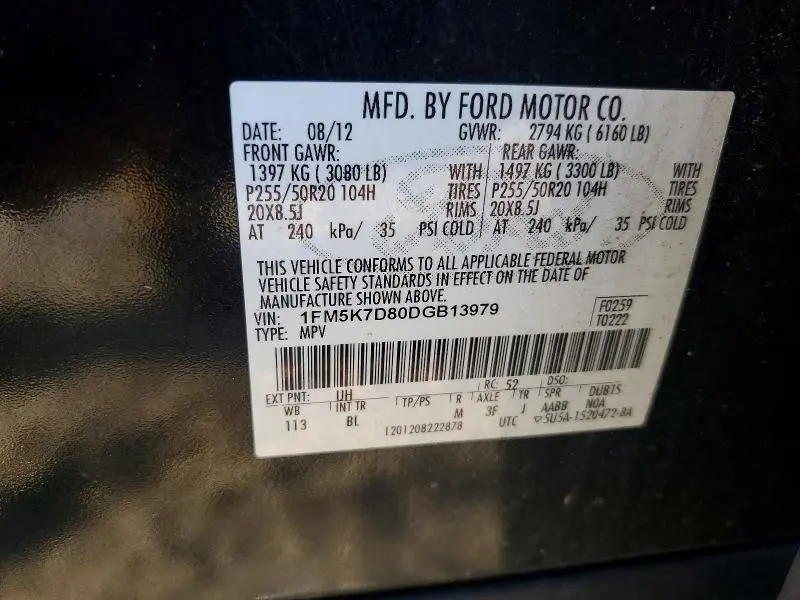 2013 FORD EXPLORER XLT  