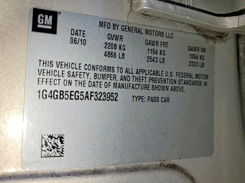 2010 BUICK LACROSSE CX  