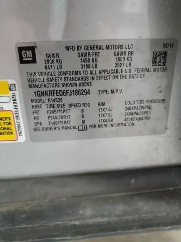 2015 CHEVROLET TRAVERSE LS  