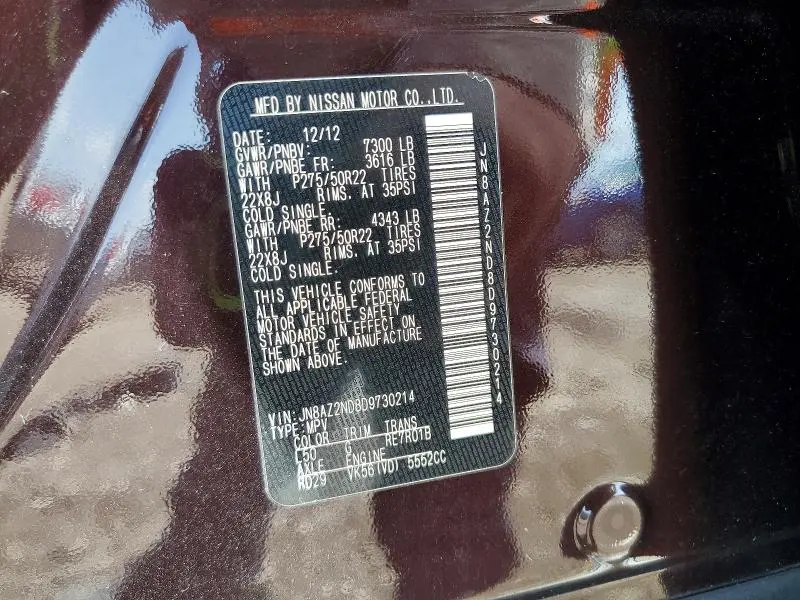 2013 INFINITI QX56 BASE  