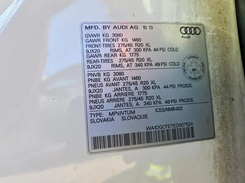 2014 AUDI Q7 PRESTIGE  