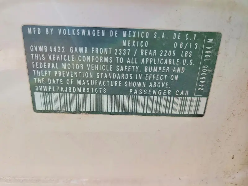 2013 VOLKSWAGEN JETTA TDI  