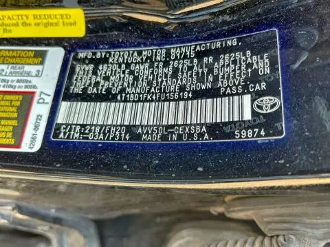 2015 TOYOTA CAMRY HYBRID  