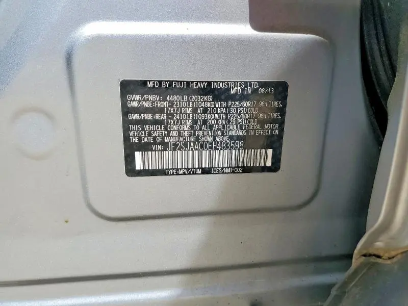 2014 SUBARU FORESTER 2.5I  