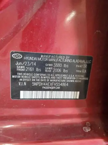 2015 HYUNDAI ELANTRA SE  