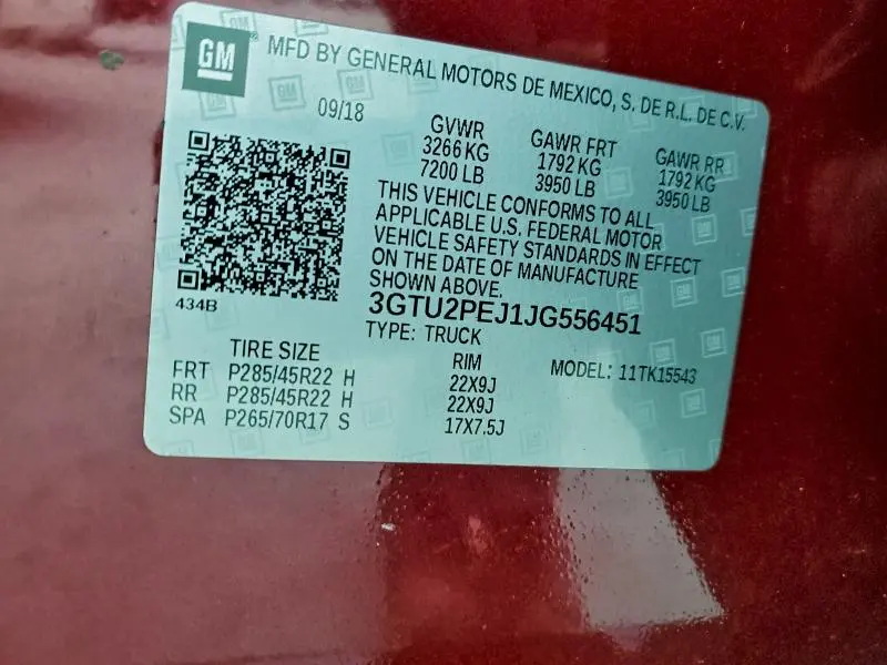 2018 GMC SIERRA K1500 DENALI  