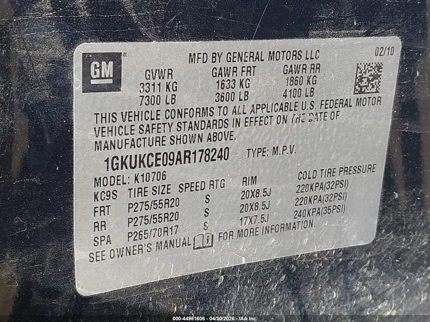 2010 GMC YUKON SLT