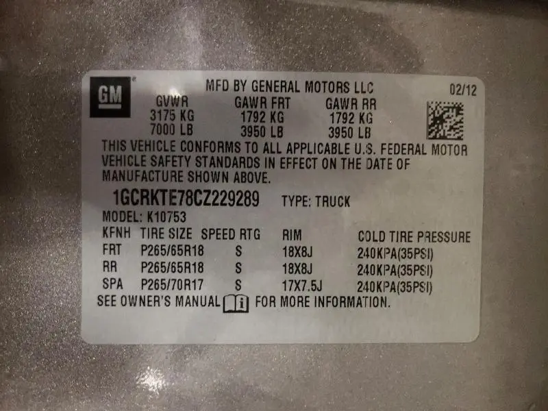 2012 CHEVROLET SILVERADO K1500 LTZ  
