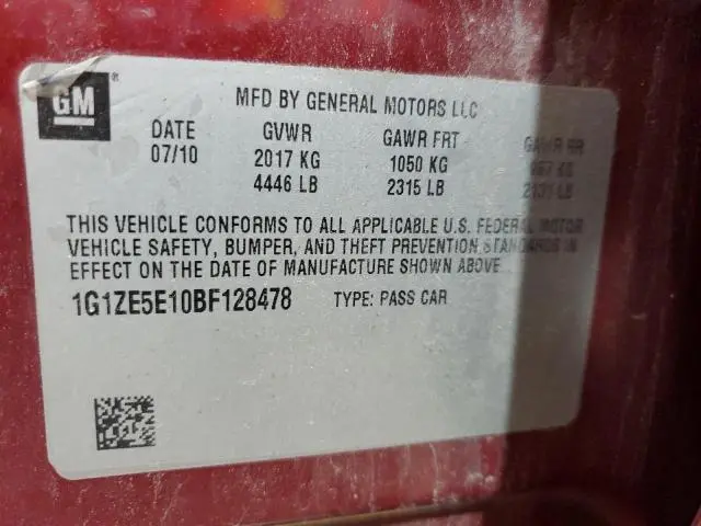 2011 CHEVROLET MALIBU LTZ  