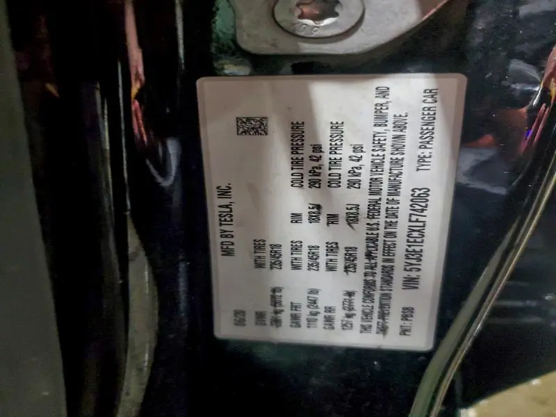2020 TESLA MODEL 3   