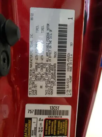 2022 TOYOTA TUNDRA CREWMAX SR  