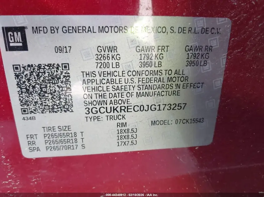 2018 CHEVROLET SILVERADO 1500 2LT