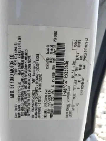 2014 FORD FUSION S  