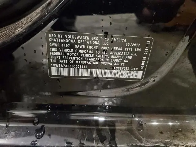2018 VOLKSWAGEN PASSAT SE  