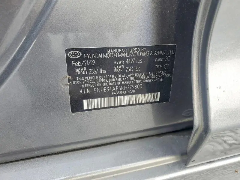2019 HYUNDAI SONATA LIMITED  