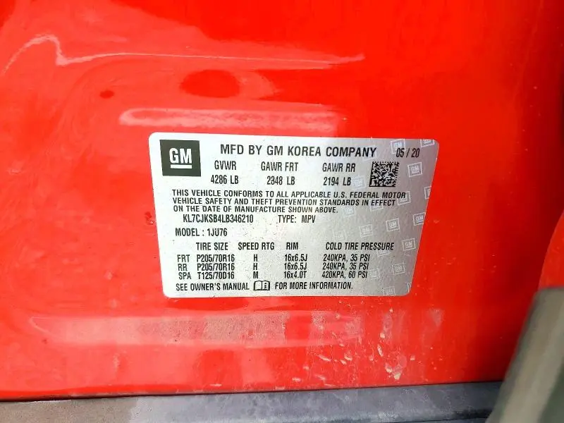 2020 CHEVROLET TRAX LS  