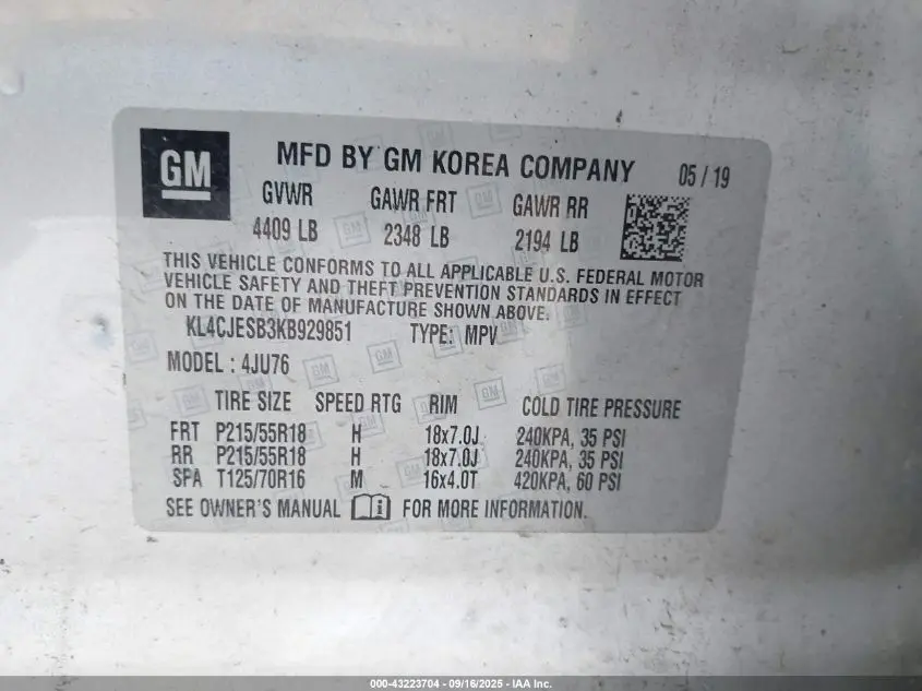 2019 BUICK ENCORE AWD PREFERRED