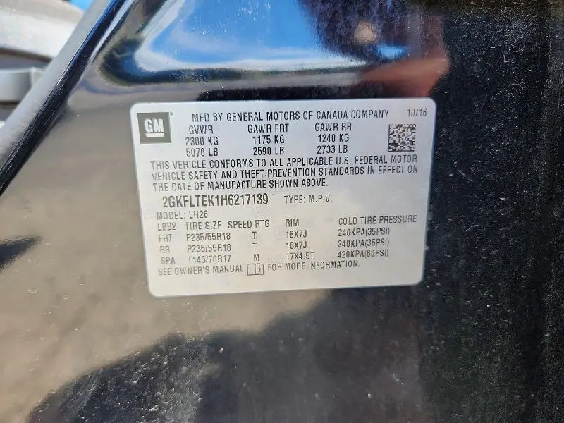 2017 GMC TERRAIN SLE  