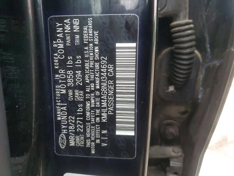 2022 HYUNDAI ELANTRA SEL  
