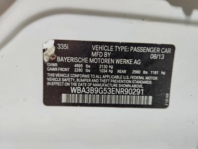 2014 BMW 335 XI  