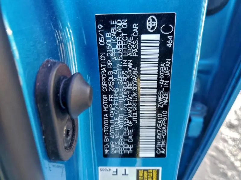 2019 TOYOTA PRIUS   
