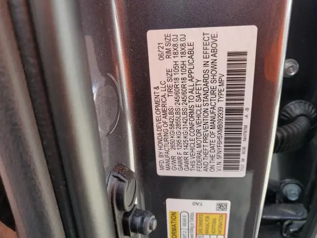 2021 HONDA PILOT EXL