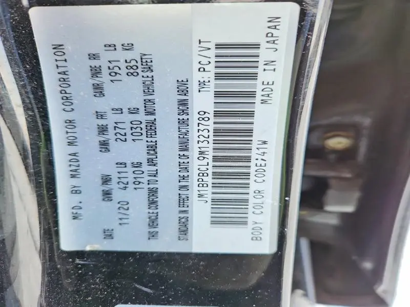 2021 MAZDA 3 PREFERRED  