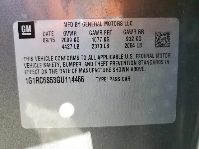 2016 CHEVROLET VOLT LT