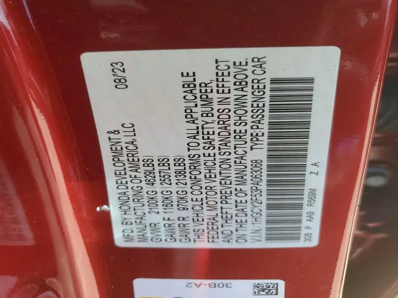 2023 HONDA ACCORD HYBRID SPORT  