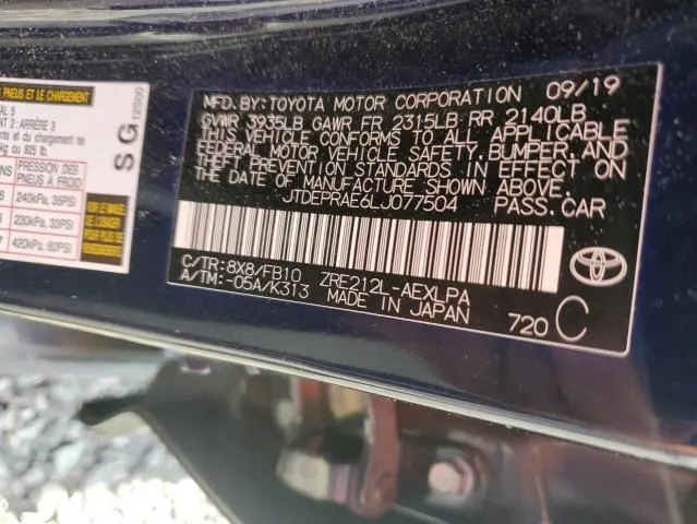 2020 TOYOTA COROLLA LE  