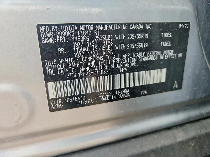 2021 TOYOTA RAV4 XLE PREMIUM  