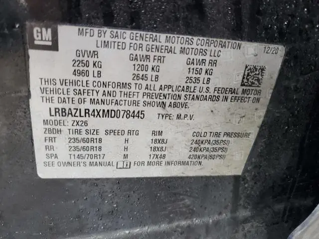 2021 BUICK ENVISION PREFERRED  
