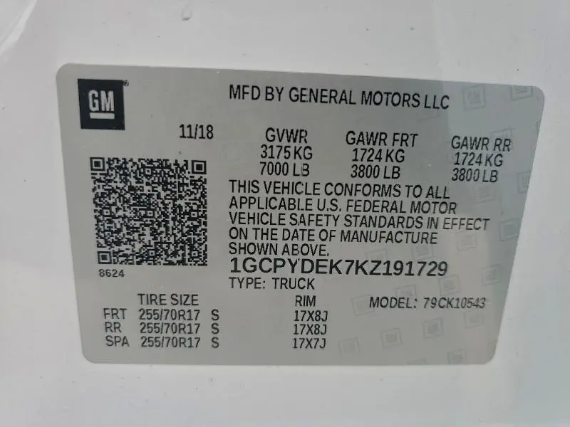 2019 CHEVROLET SILVERADO K1500 LT  