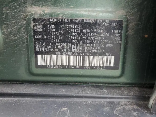 2011 SUBARU OUTBACK 2.5I LIMITED  
