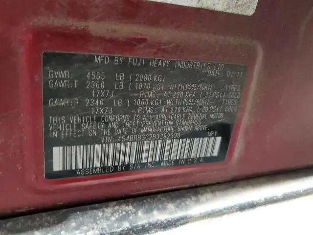 2011 SUBARU OUTBACK 2.5I PREMIUM
