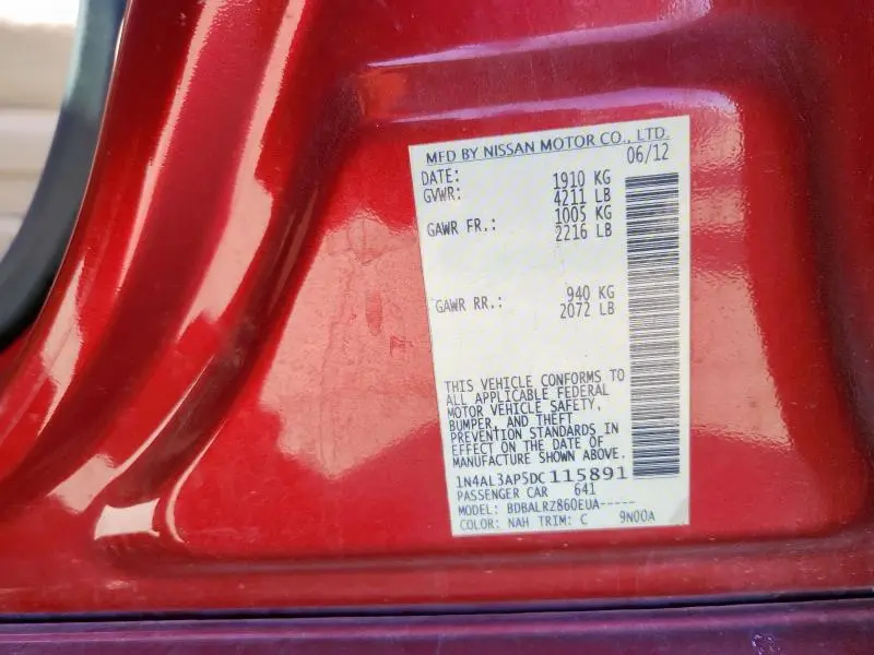 2013 NISSAN ALTIMA 2.5  