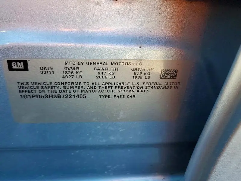 2011 CHEVROLET CRUZE LS  