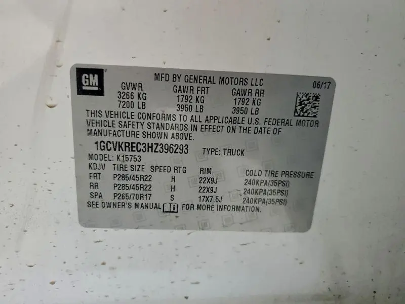 2017 CHEVROLET SILVERADO K1500 LT  