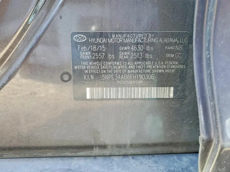 2015 HYUNDAI SONATA LIMITED 2.0T  